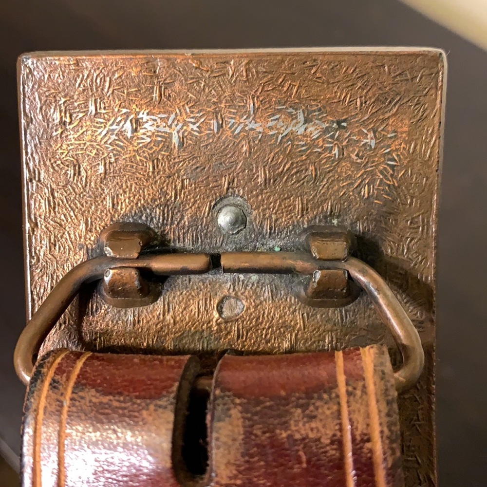 Antique Smith & Wesson Tooled Leather Belt size 34 - Picture 9 of 13